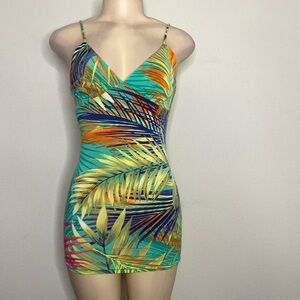 Tropical Print Mini Dress
